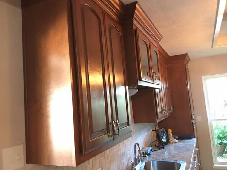 Custom wood cabinetry with crown molding